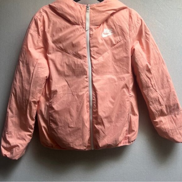 Nike reversible Windrunner hooded down fill puffer jacket Sz S - Picture 2 of 10
